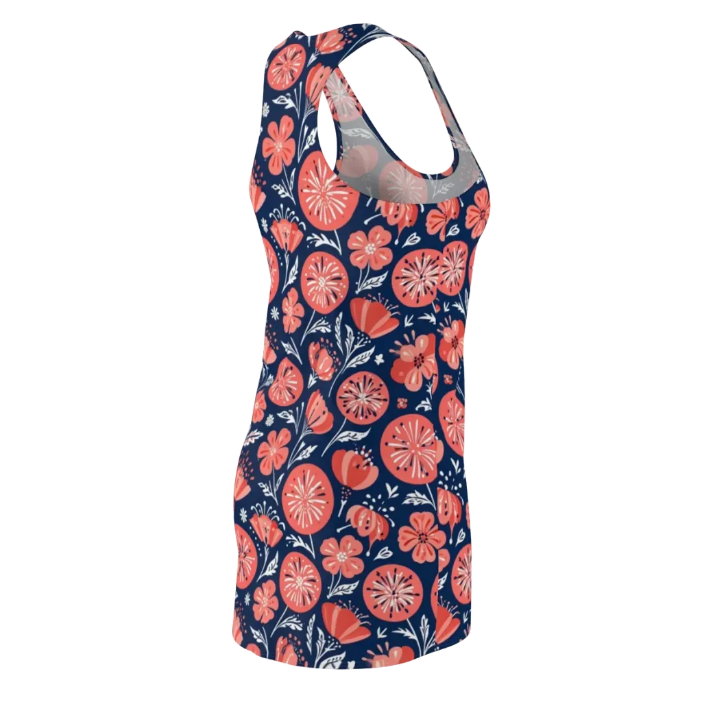 Midnight Bloom on Racerback Dress — Back Side