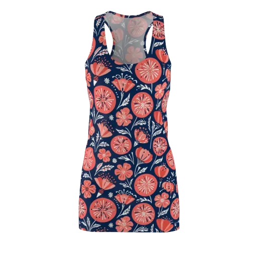 Midnight Bloom on a Racerback Dress