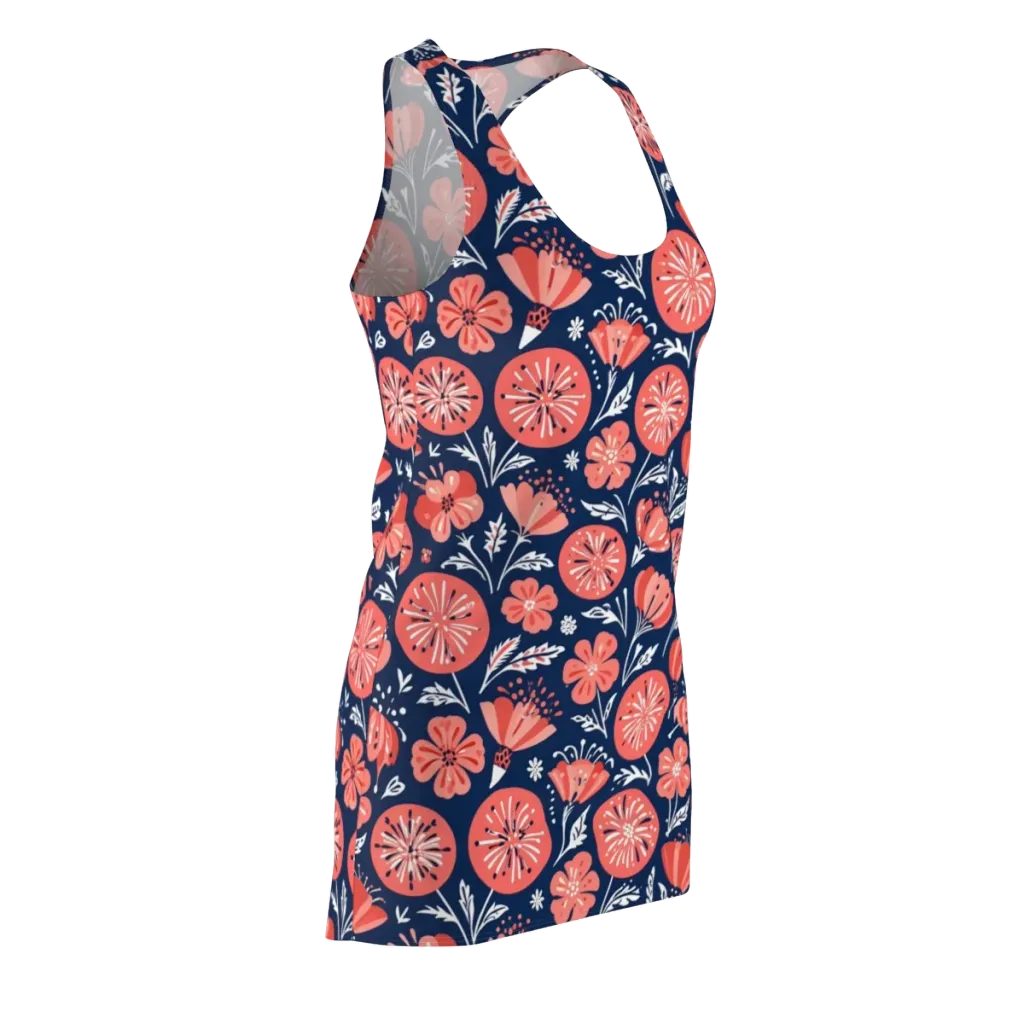 Midnight Bloom on Racerback Dress — Front Side