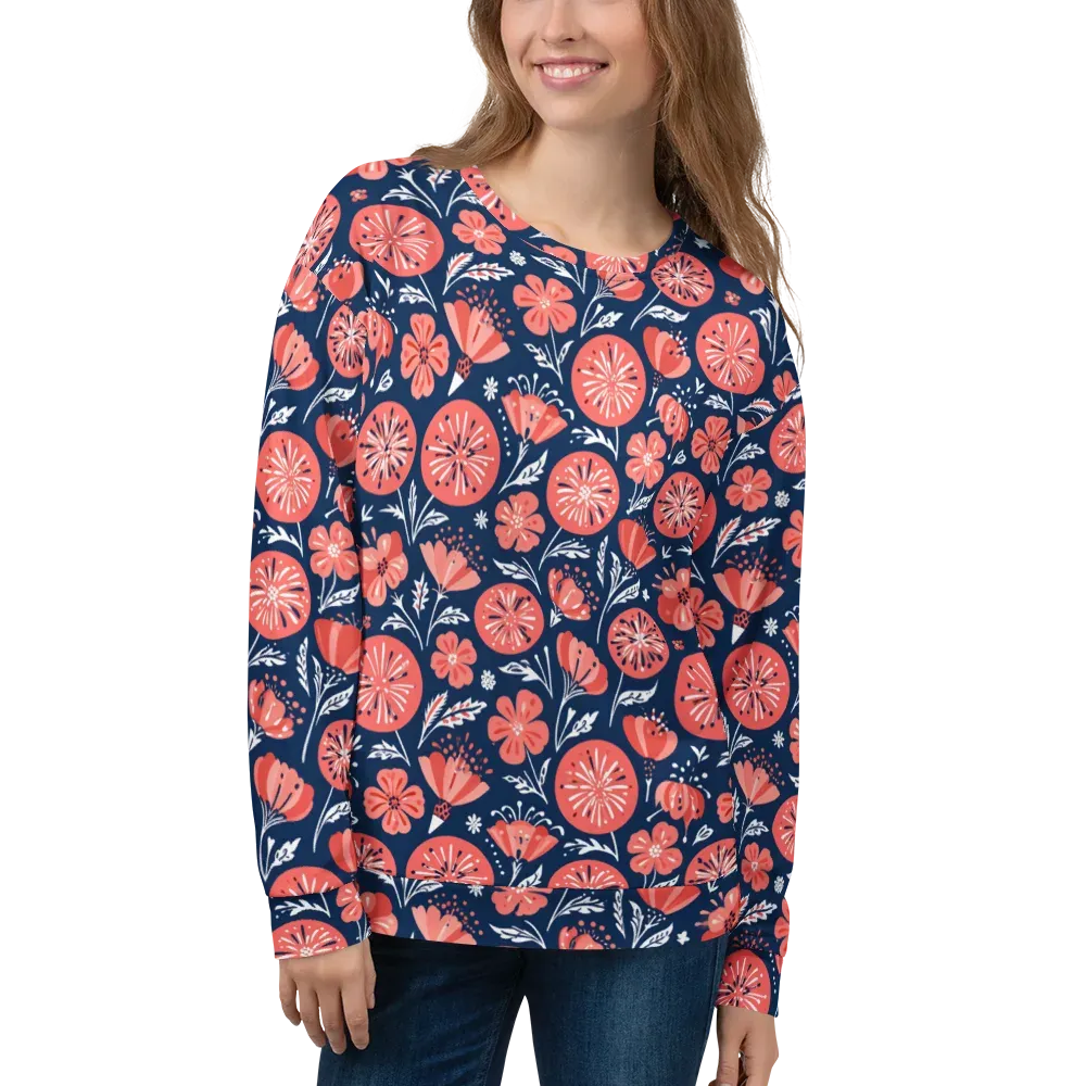 Midnight Bloom on Sweatshirt — Front