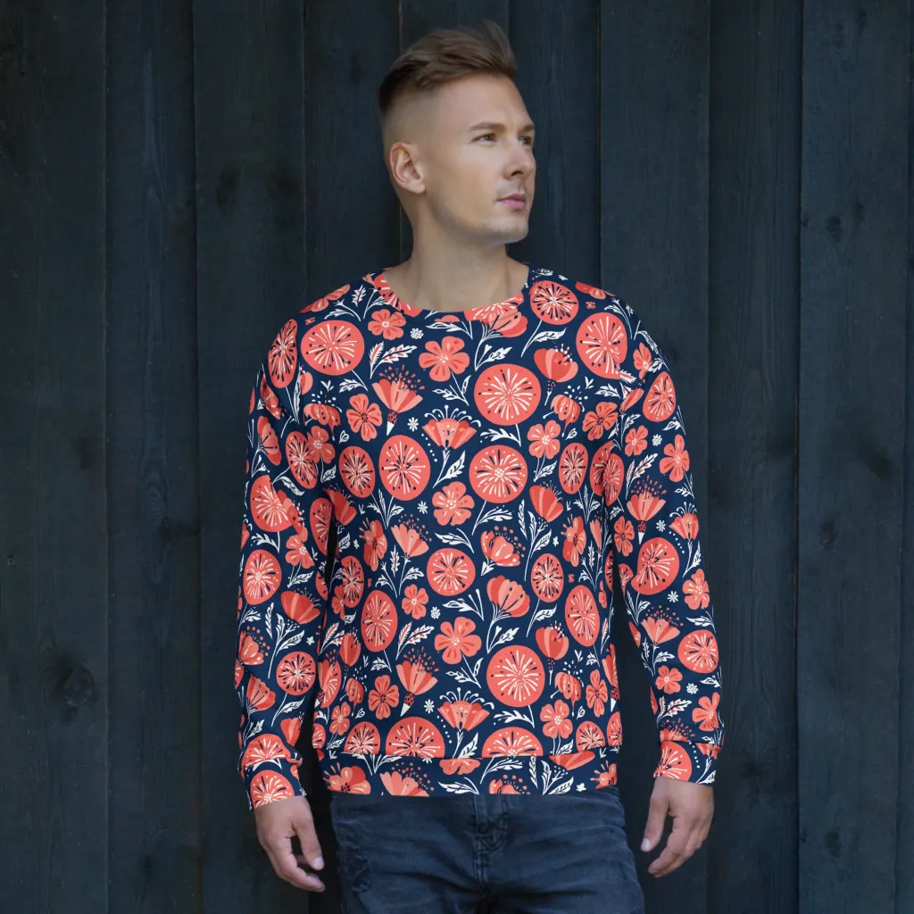 Midnight Bloom on Sweatshirt — Front