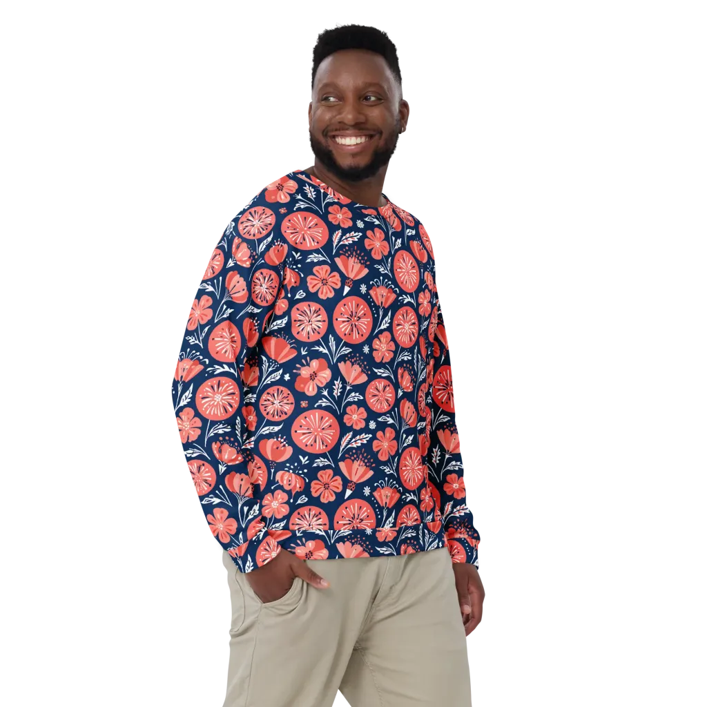 Midnight Bloom on Sweatshirt — Front
