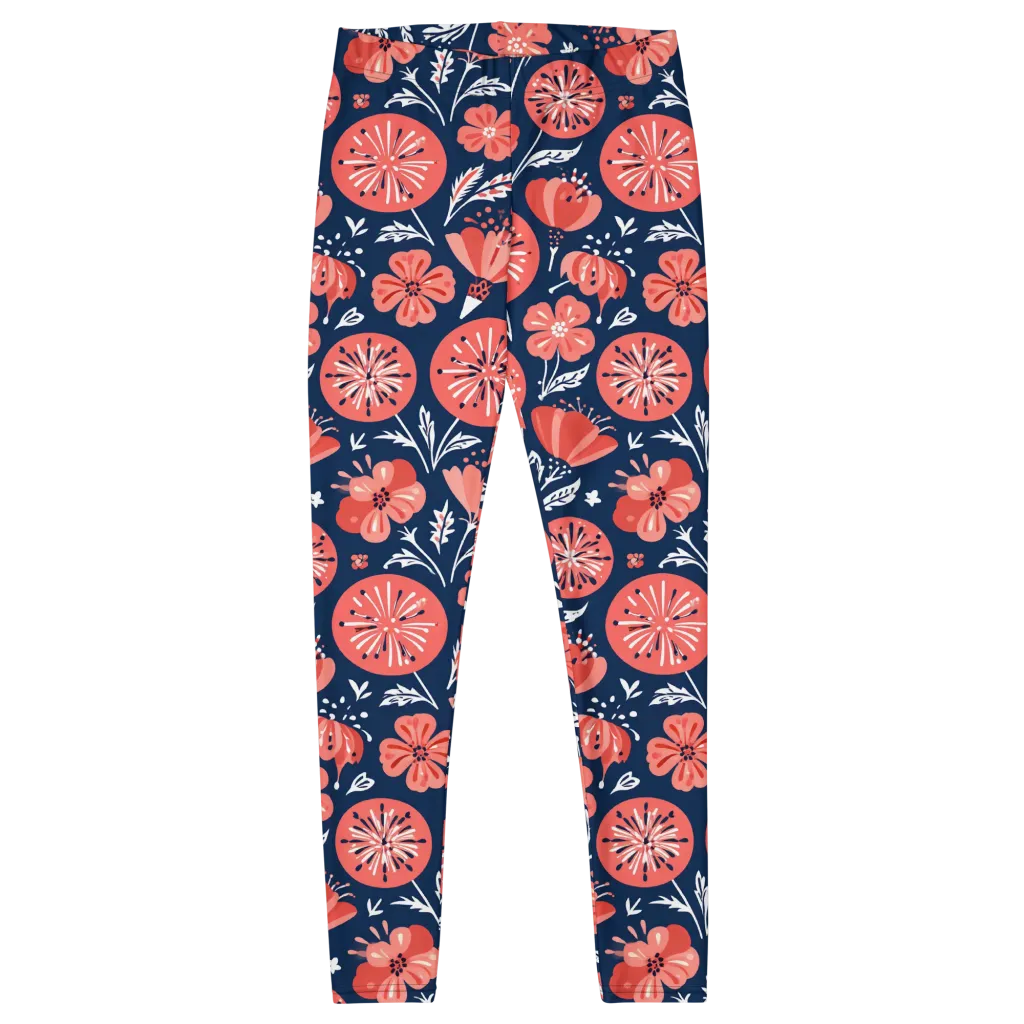 Midnight Bloom on Leggings — Front