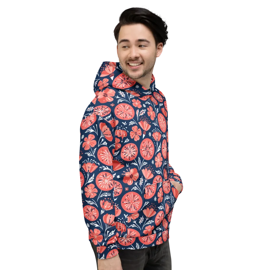 Midnight Bloom on Hoodie — Right