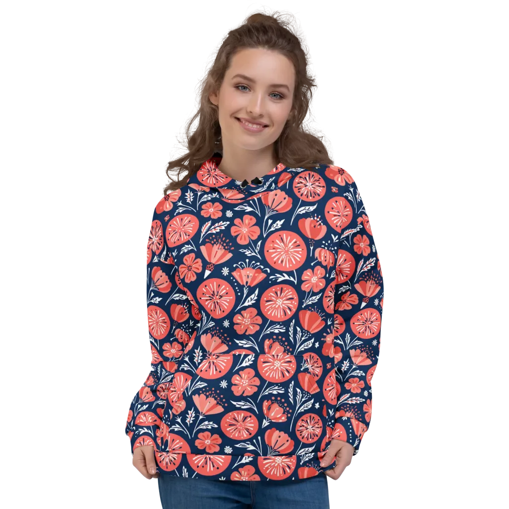 Midnight Bloom on Hoodie — Front