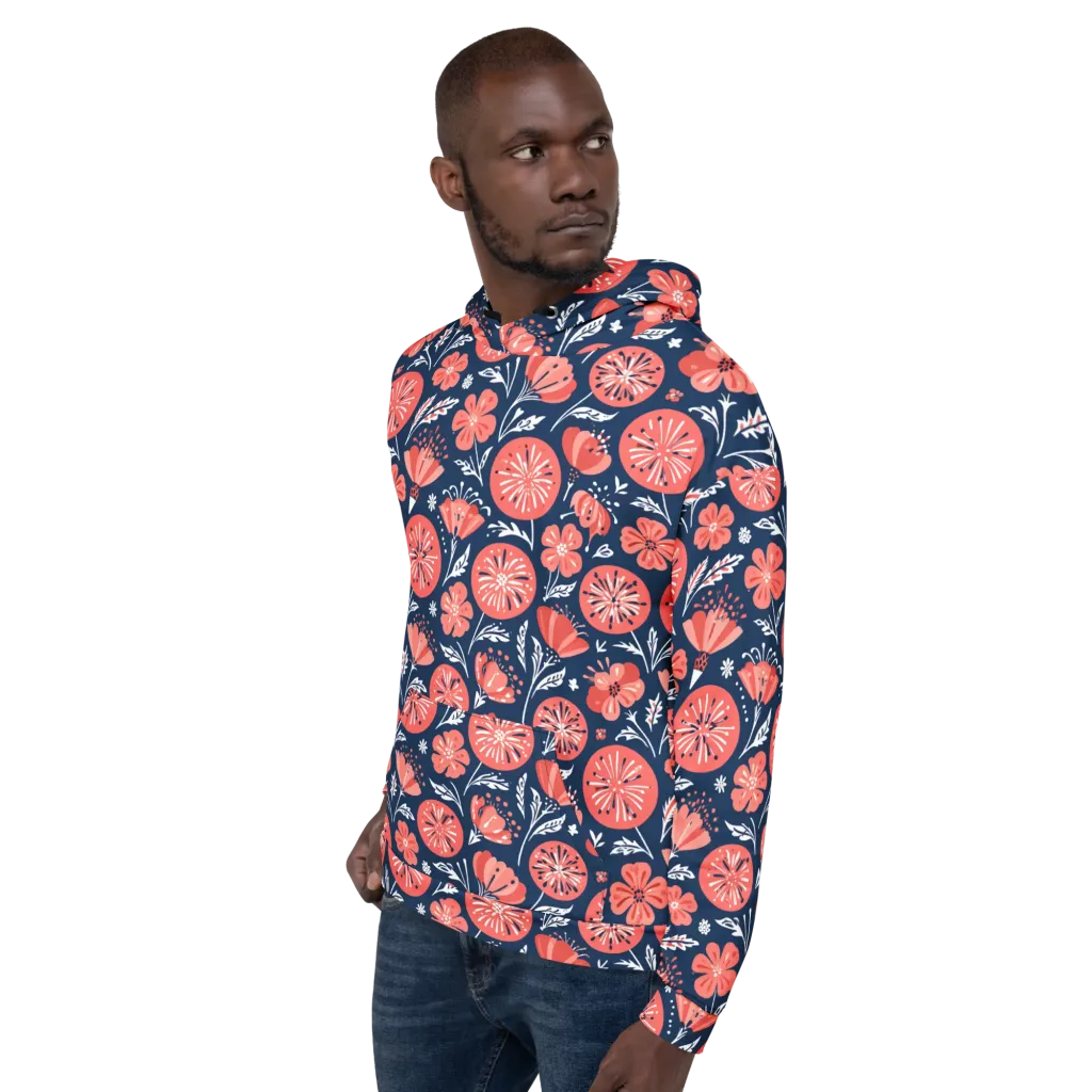 Midnight Bloom on Hoodie — Left