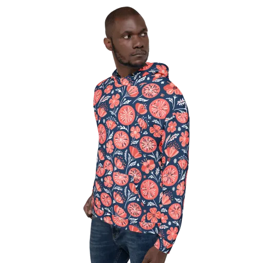 Midnight Bloom on a Hoodie