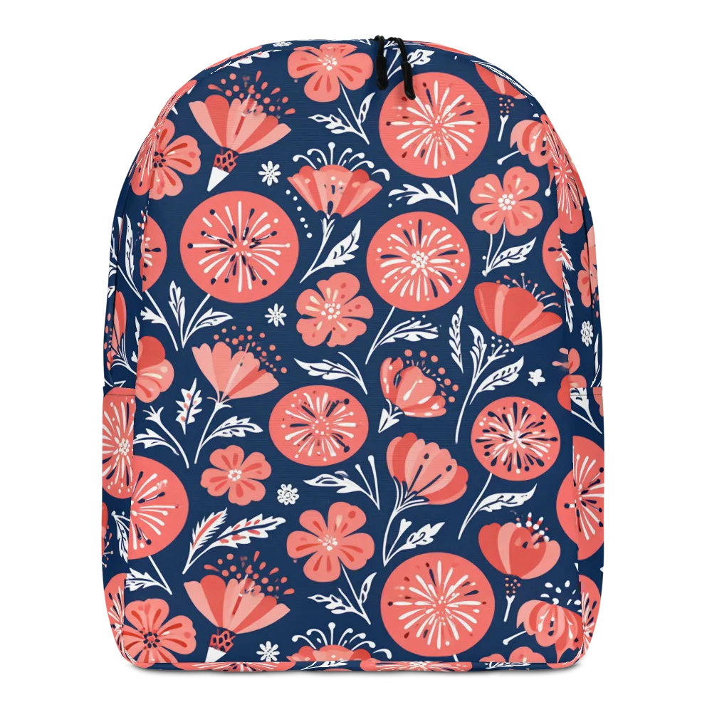 Midnight Bloom on Minimalist Backpack — Front