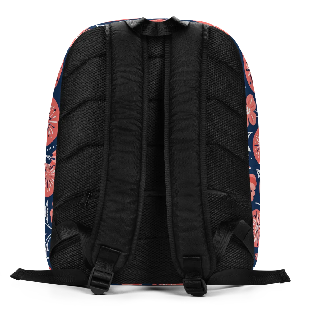Midnight Bloom on Minimalist Backpack — Back
