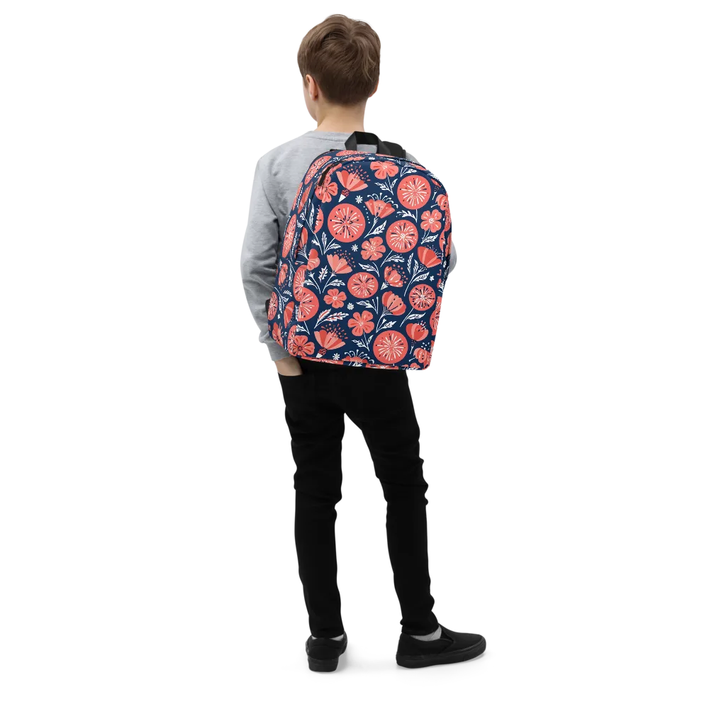 Midnight Bloom on Minimalist Backpack — Right Front