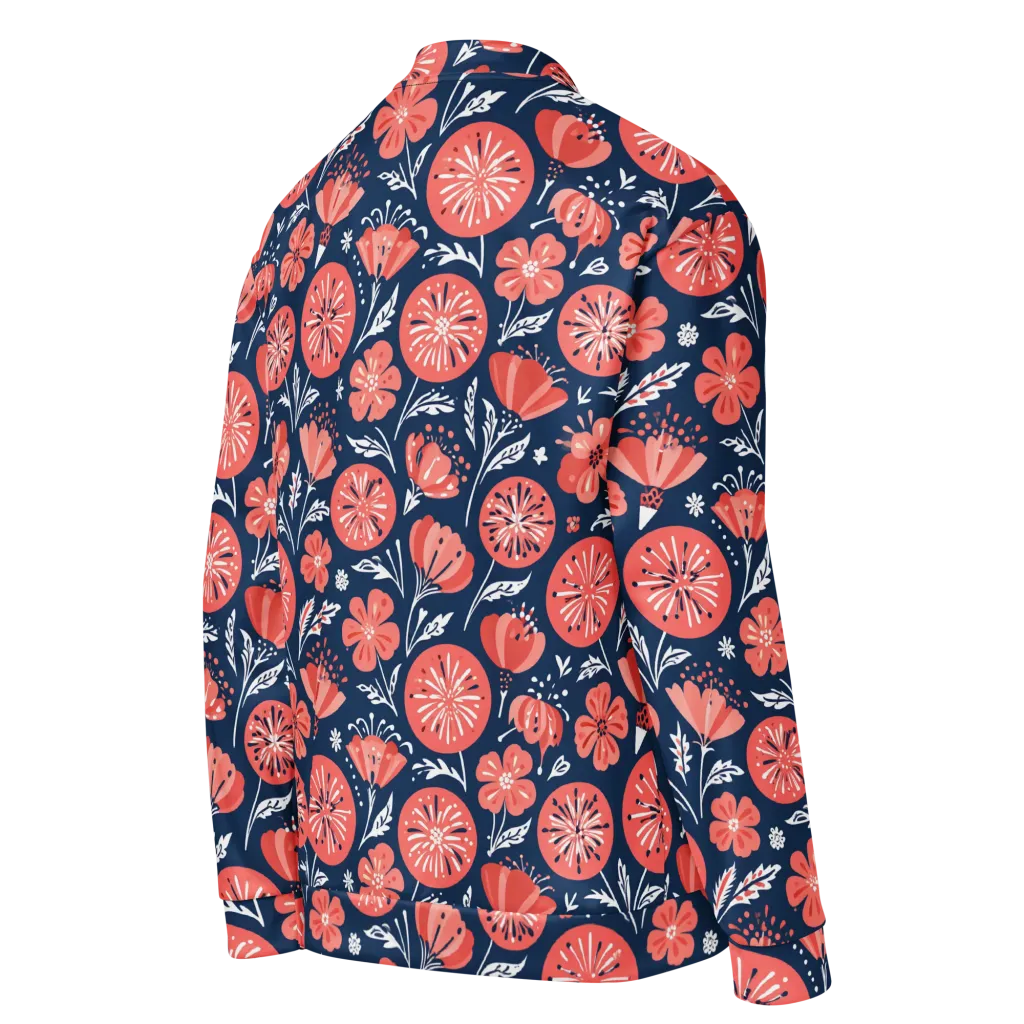 Midnight Bloom on Bomber Jacket — Right Back