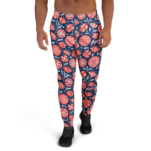Midnight Bloom on a Men's Joggers