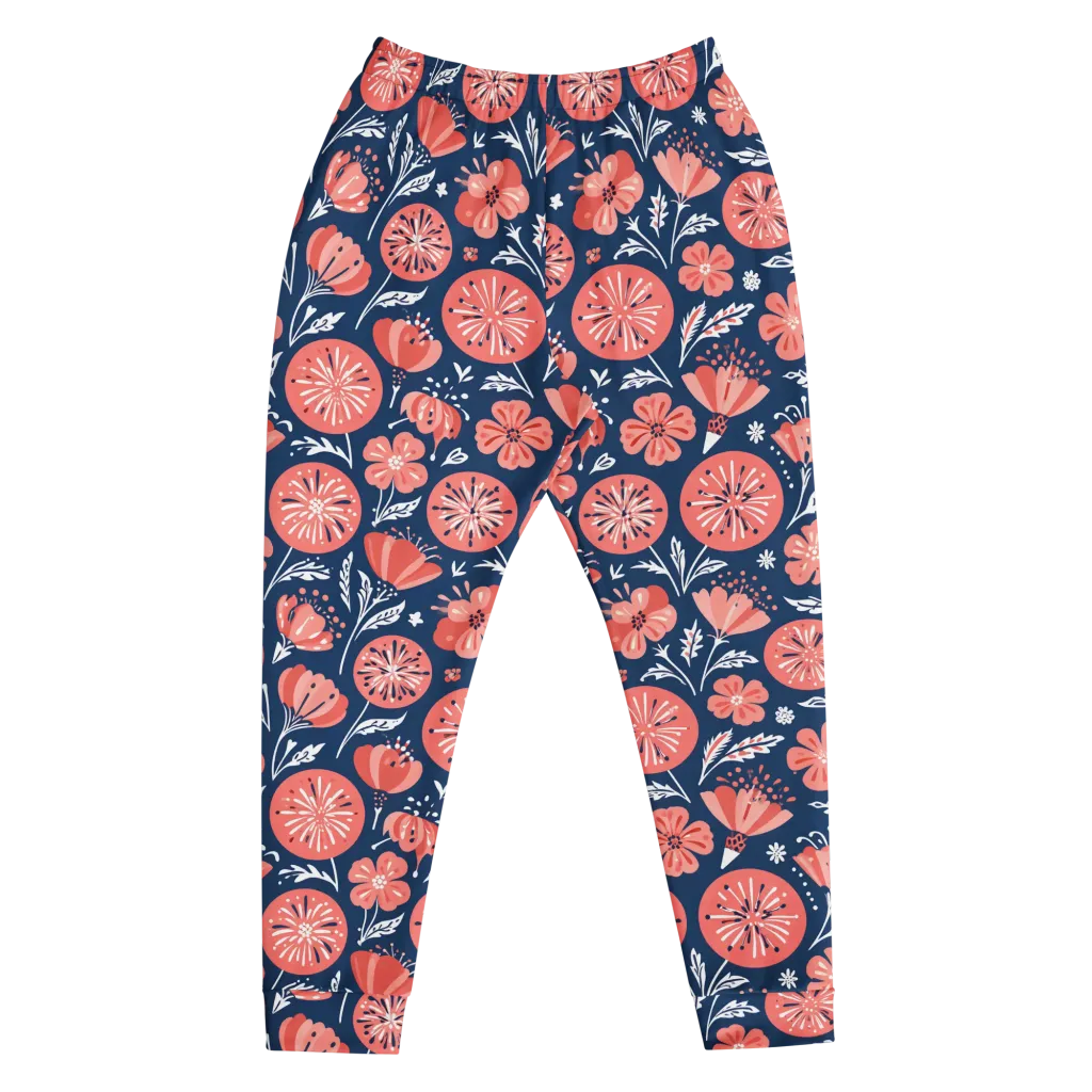 Midnight Bloom on Men's Joggers — Front