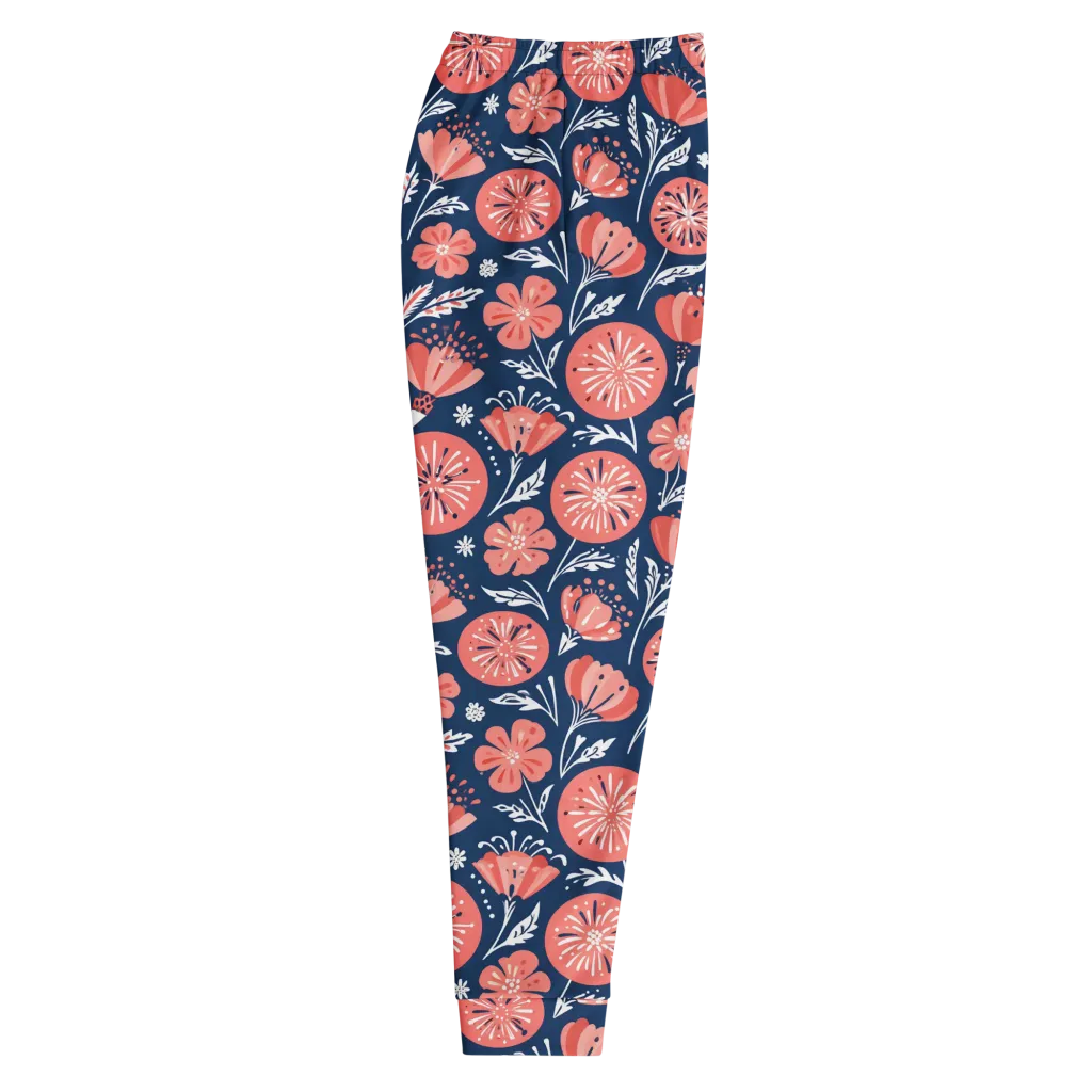 Midnight Bloom on Men's Joggers — Right