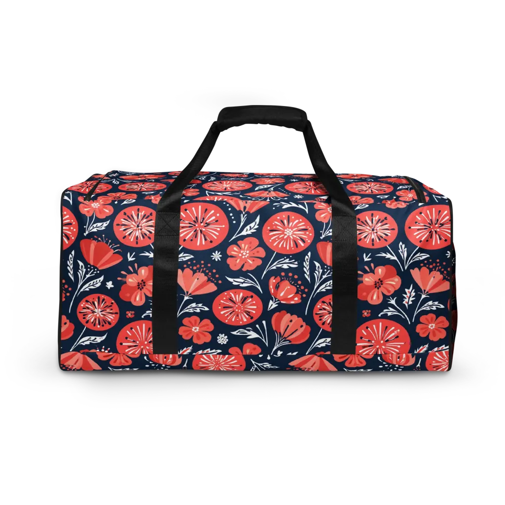 Midnight Bloom on Duffle Bag — Back