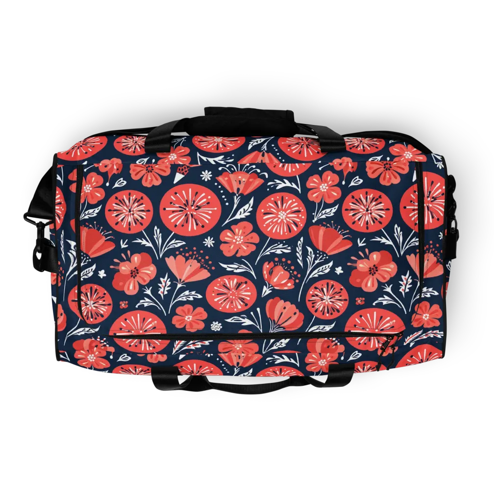 Midnight Bloom on Duffle Bag — Top