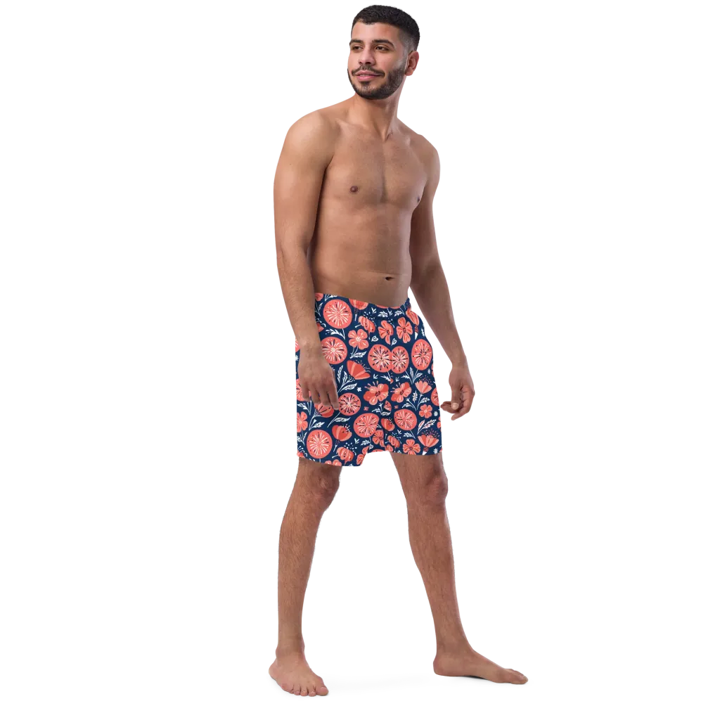 Midnight Bloom on Swim Trunks — Right Front