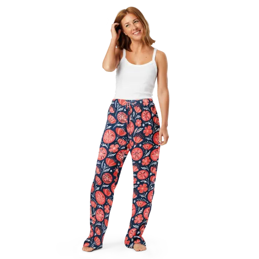 Midnight Bloom on a Women's Pajama Pants