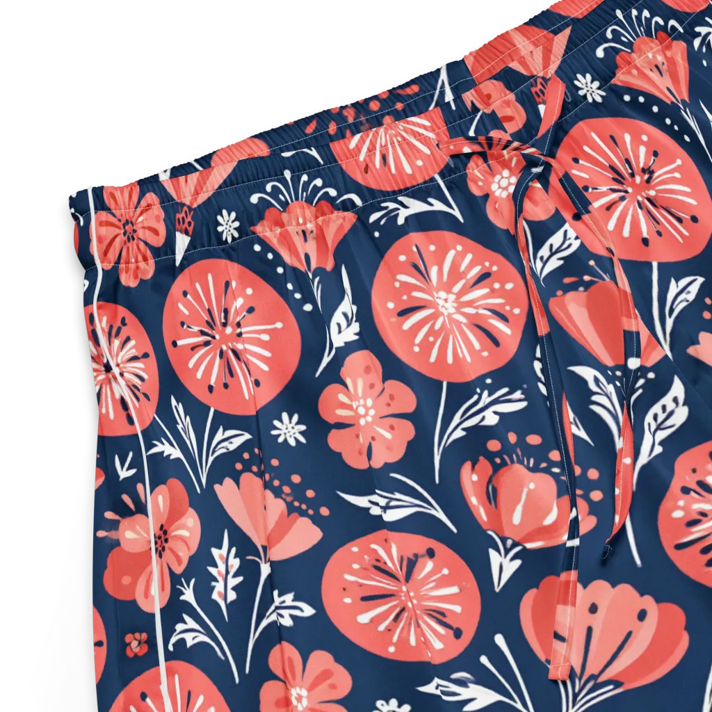 Midnight Bloom on Women's Pajama Shorts — Product details