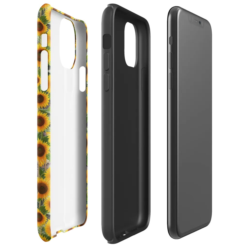 Golden Bloom on Tough Case for iPhone® — Right