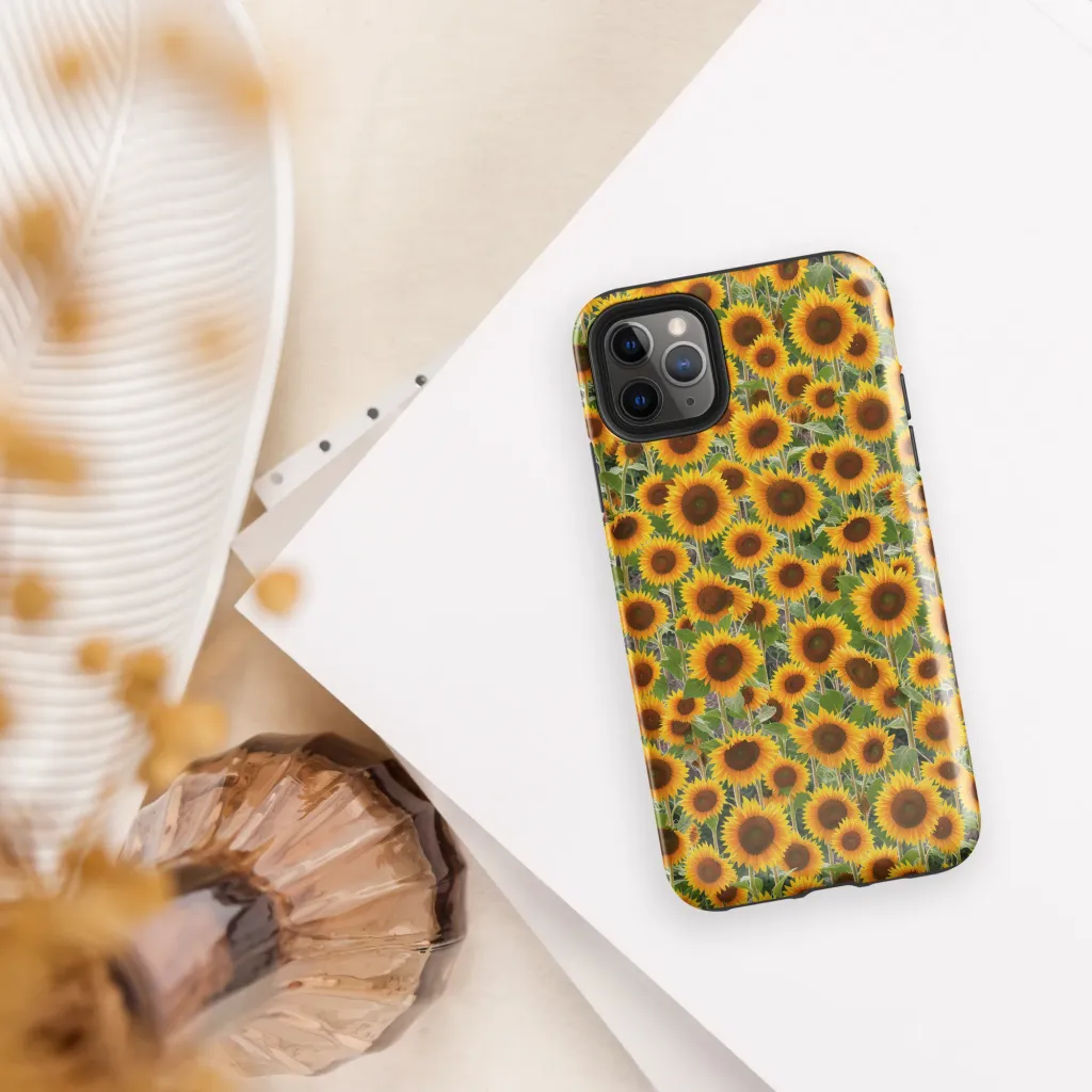 Golden Bloom on Tough Case for iPhone® — Front