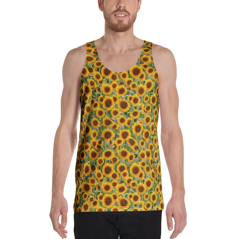 Golden Bloom on Men's Tank Top — Front