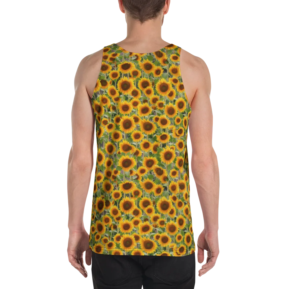 Golden Bloom on Men's Tank Top — Back