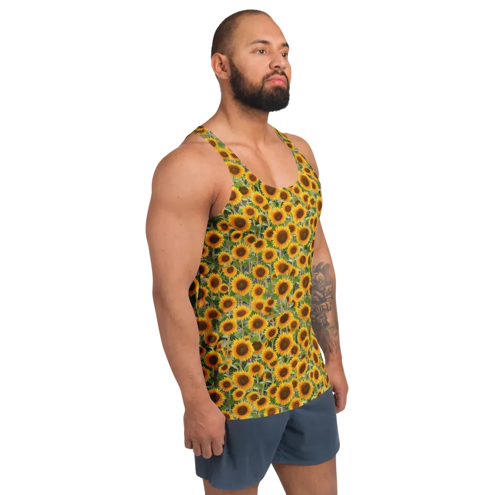 Golden Bloom on Men's Tank Top — Right Front