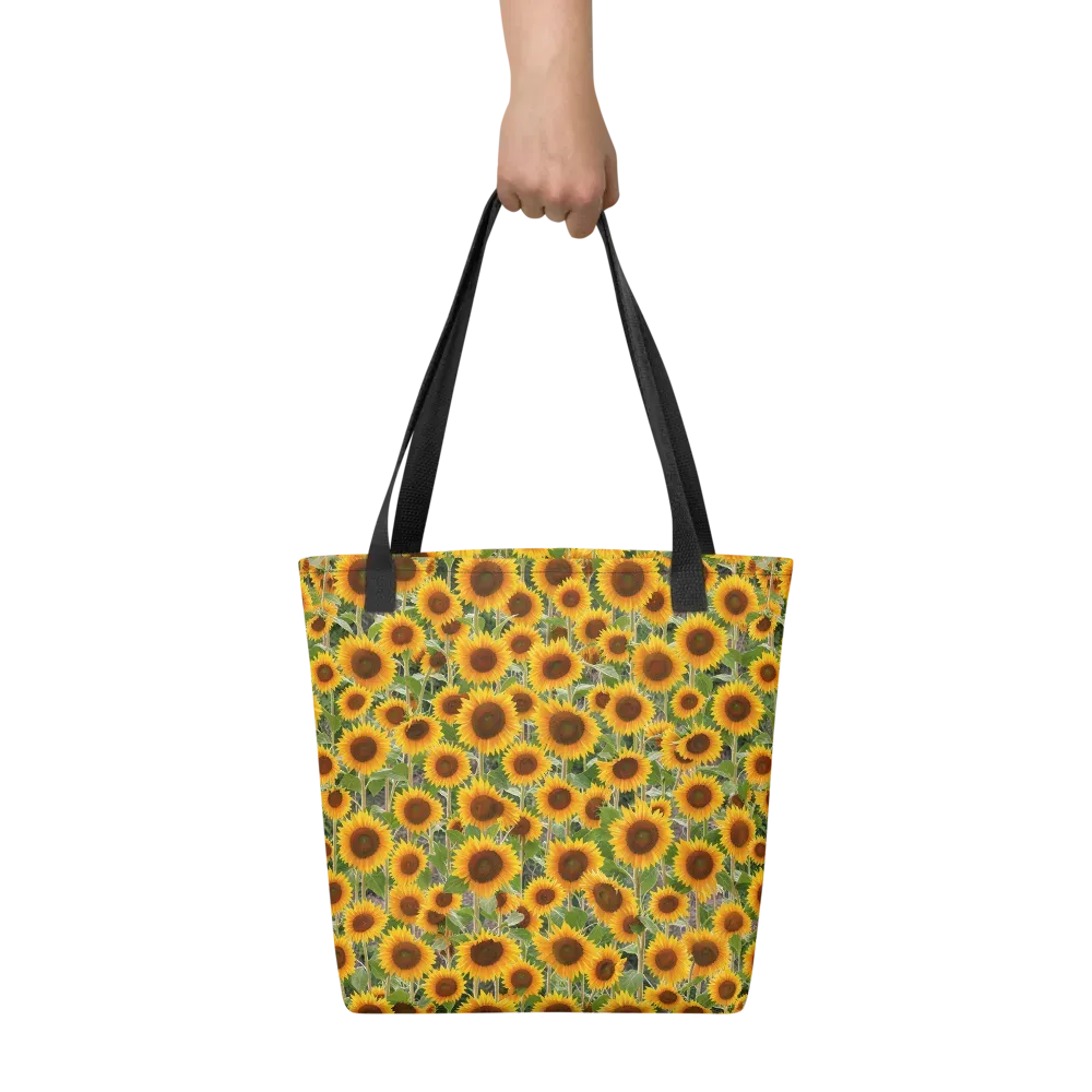 Golden Bloom on Tote Bag — Front