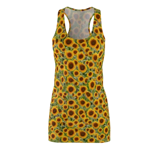 Golden Bloom on a Racerback Dress