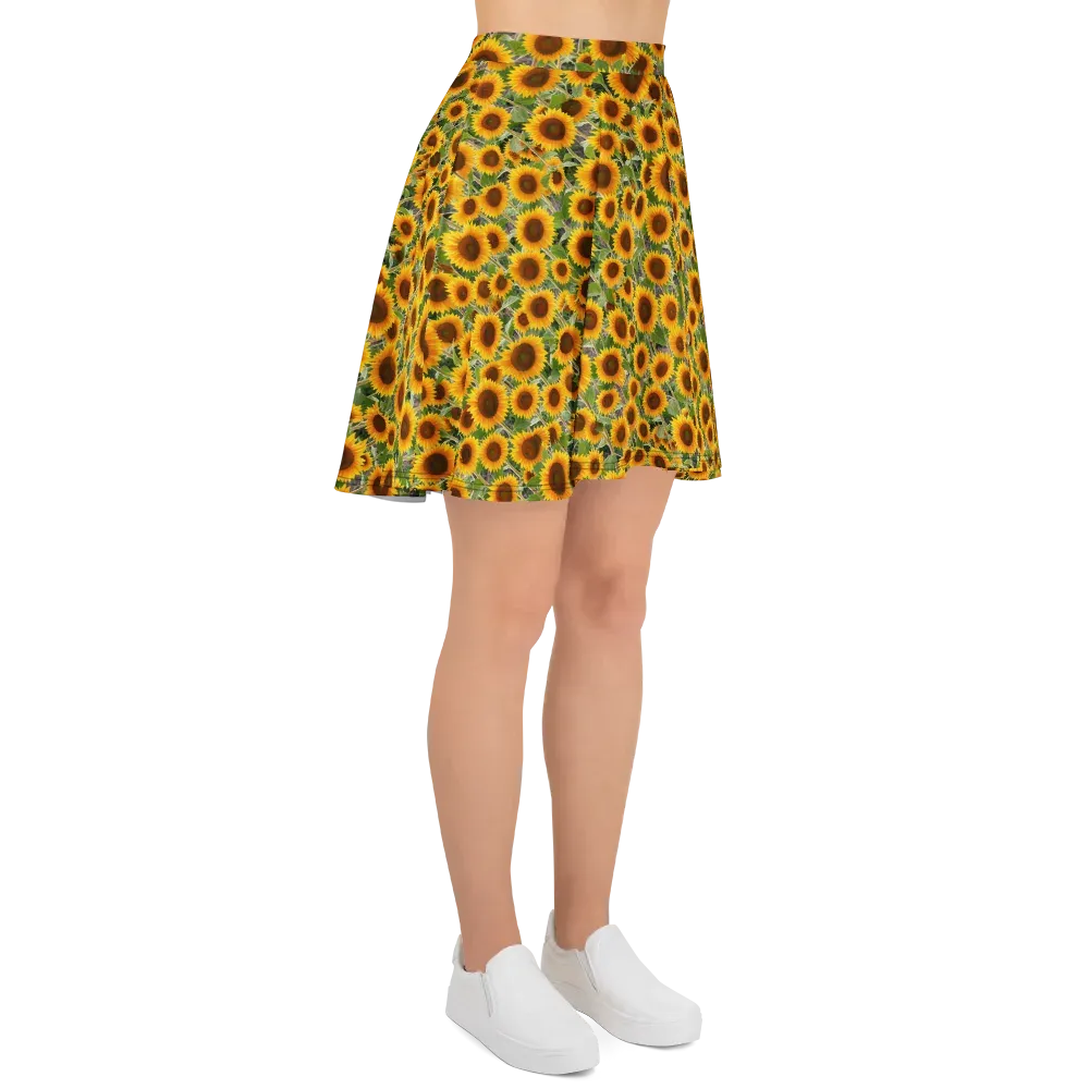 Golden Bloom on Skater Skirt — Right