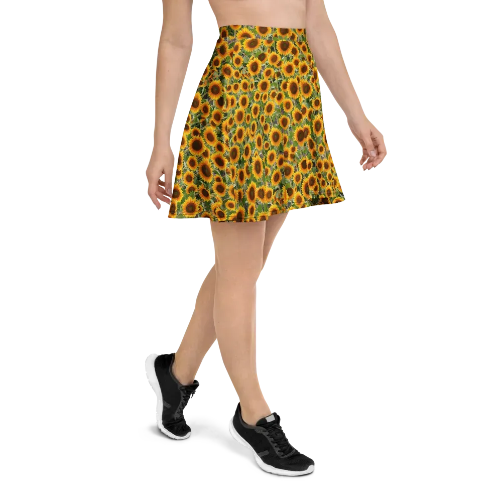 Golden Bloom on Skater Skirt — Right