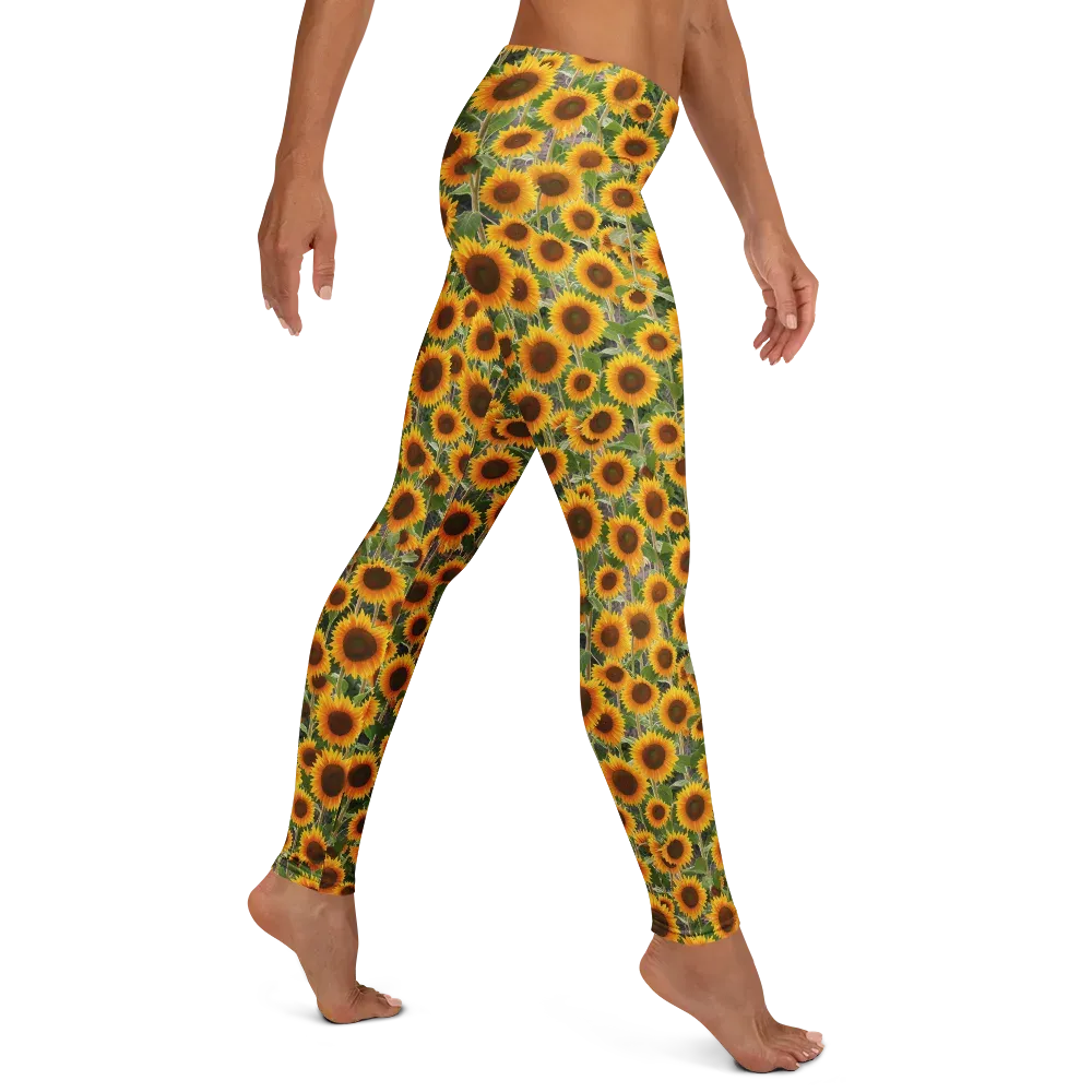Golden Bloom on Leggings — Right