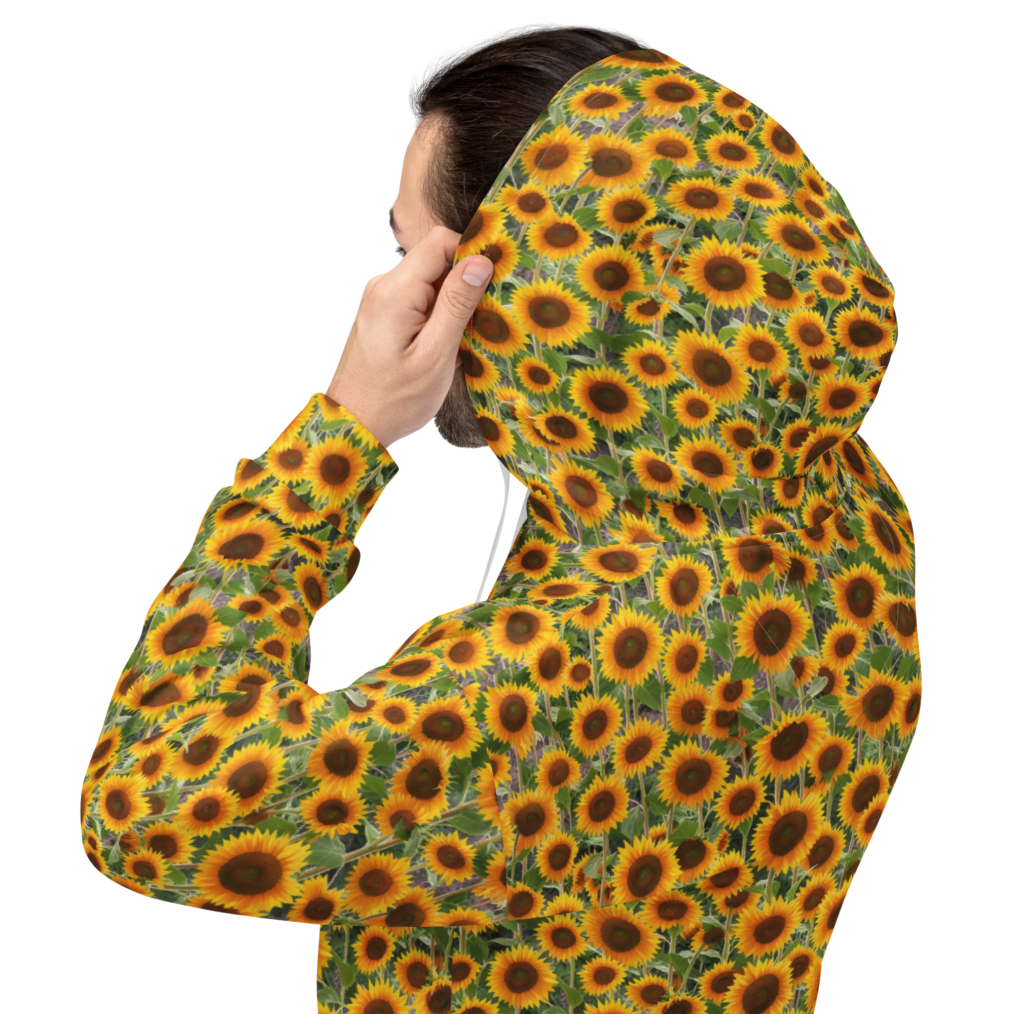 Golden Bloom on Hoodie — Back