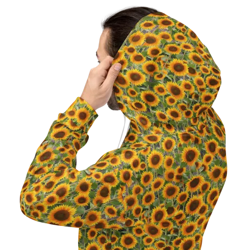 Golden Bloom on a Hoodie