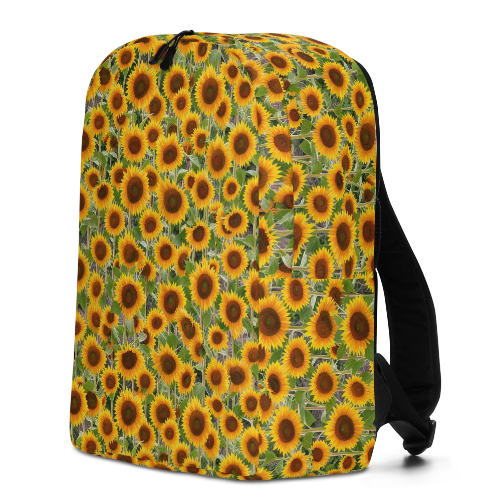 Golden Bloom on Minimalist Backpack — Left