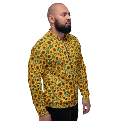 Golden Bloom on a Bomber Jacket