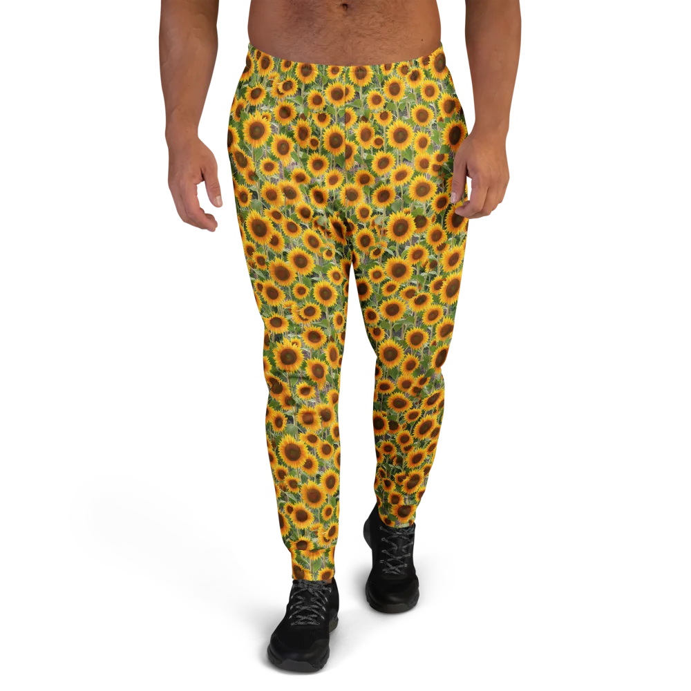 Golden Bloom on Men's Joggers — Front