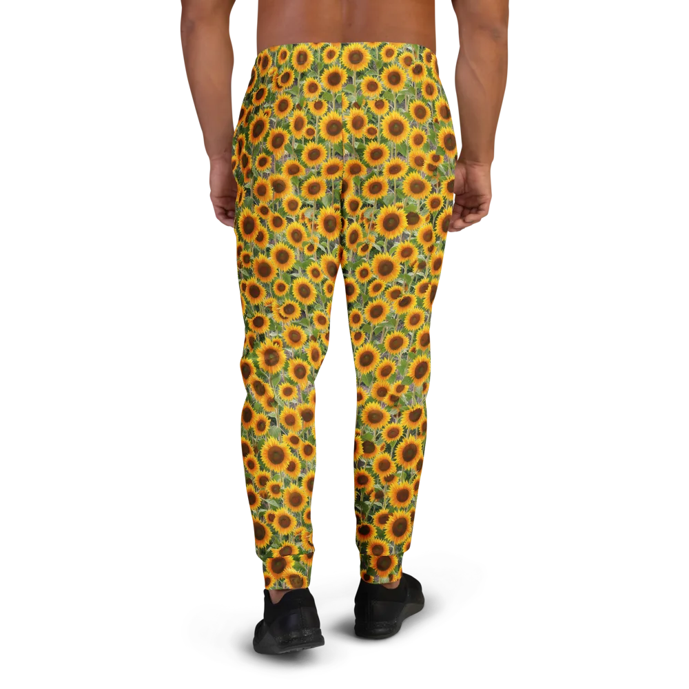Golden Bloom on Men's Joggers — Back