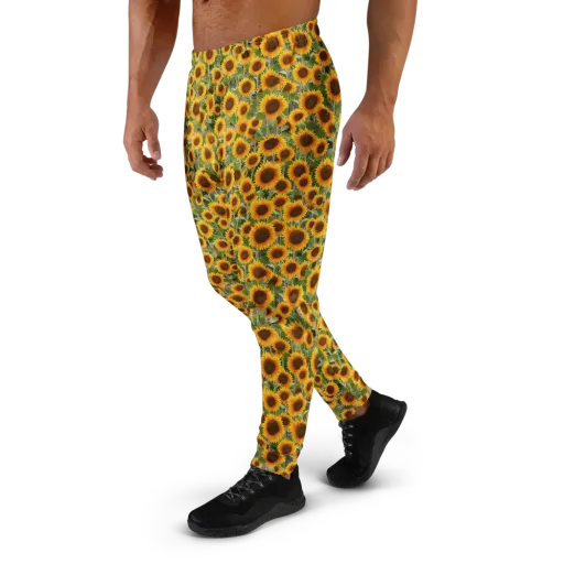 Golden Bloom on a Men's Joggers