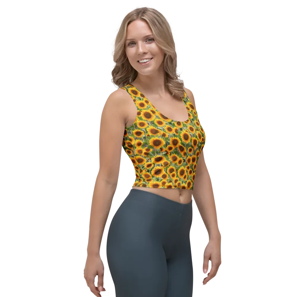 Golden Bloom on Crop Top — Right Front
