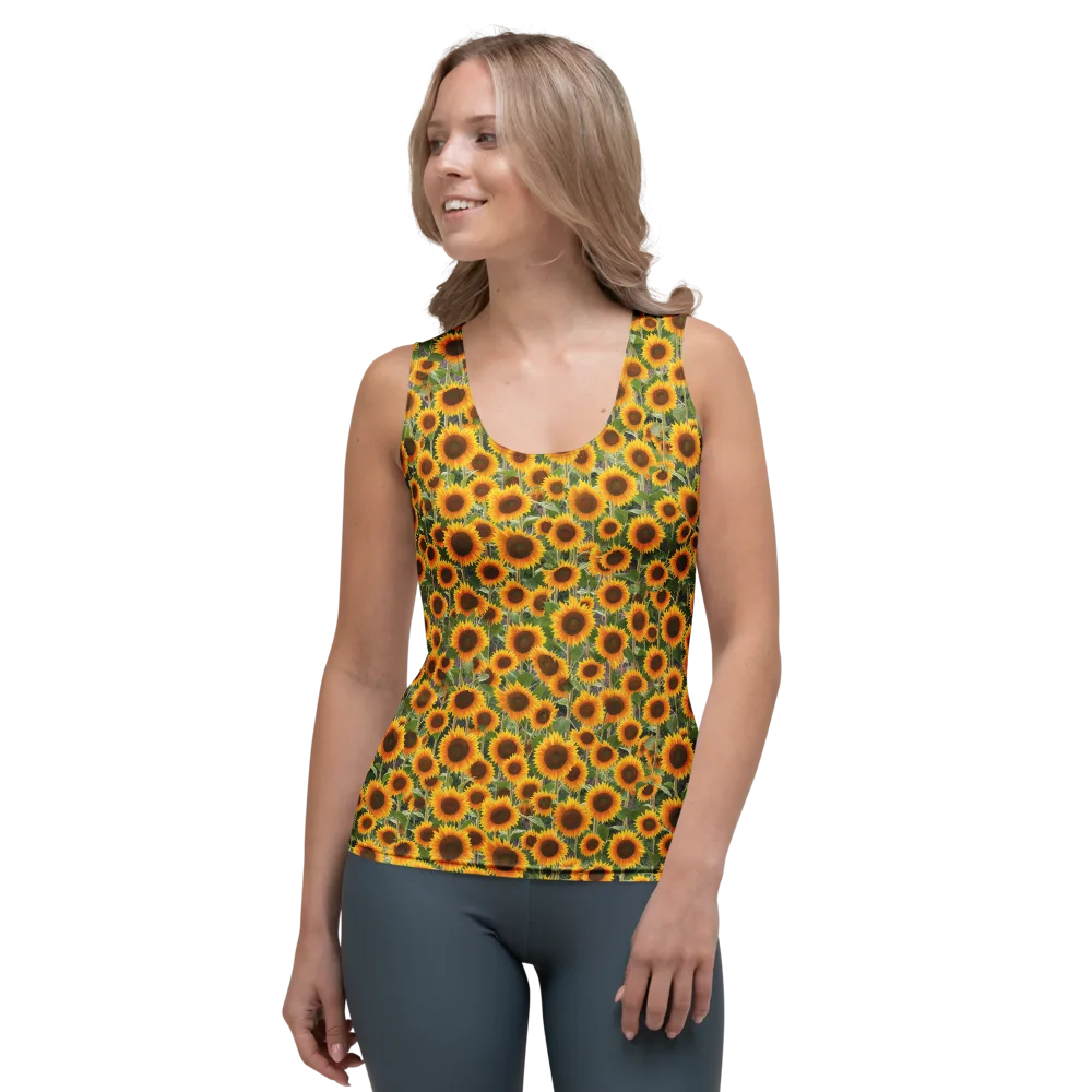 Golden Bloom on Women's Tank Top — Front