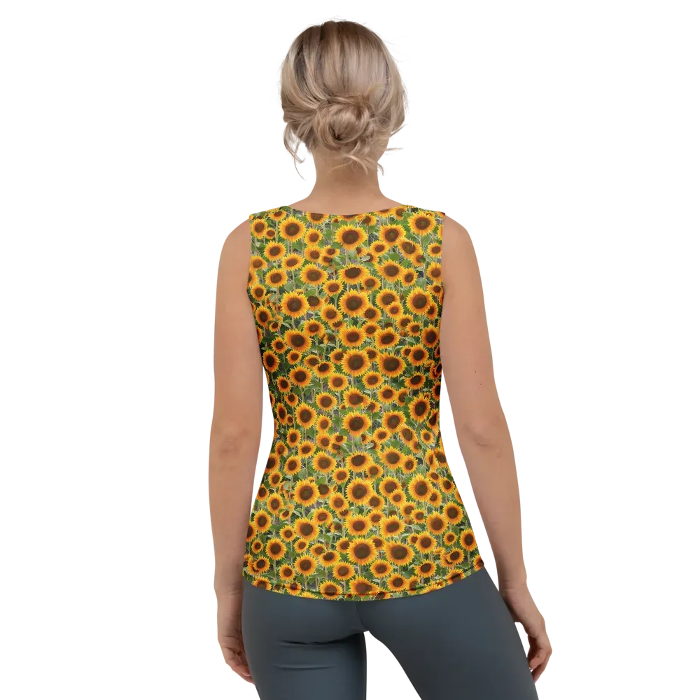 Golden Bloom on Women's Tank Top — Back