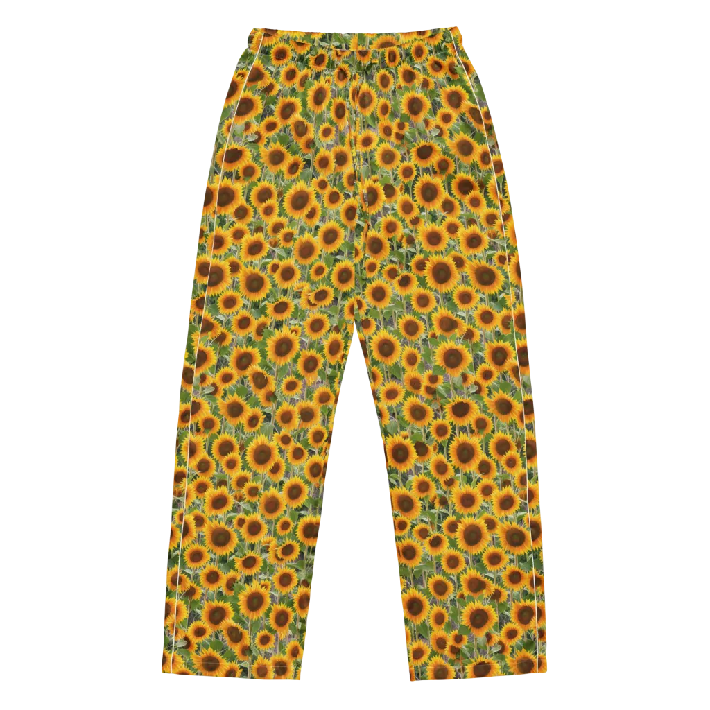 Golden Bloom on Women's Pajama Pants — Front