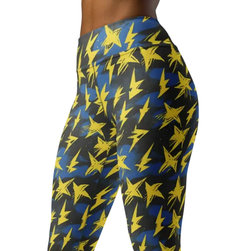 Electric Wildflower on a Yoga Leggings