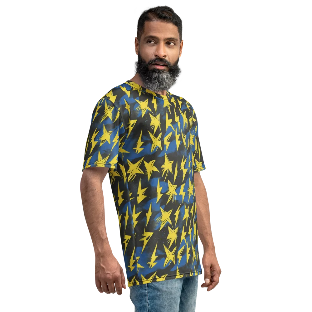 Electric Wildflower on Men's Crew Neck T-Shirt — Right