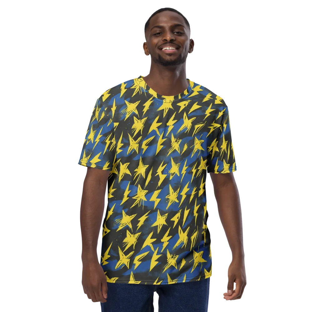 Electric Wildflower on Men's Crew Neck T-Shirt — Front