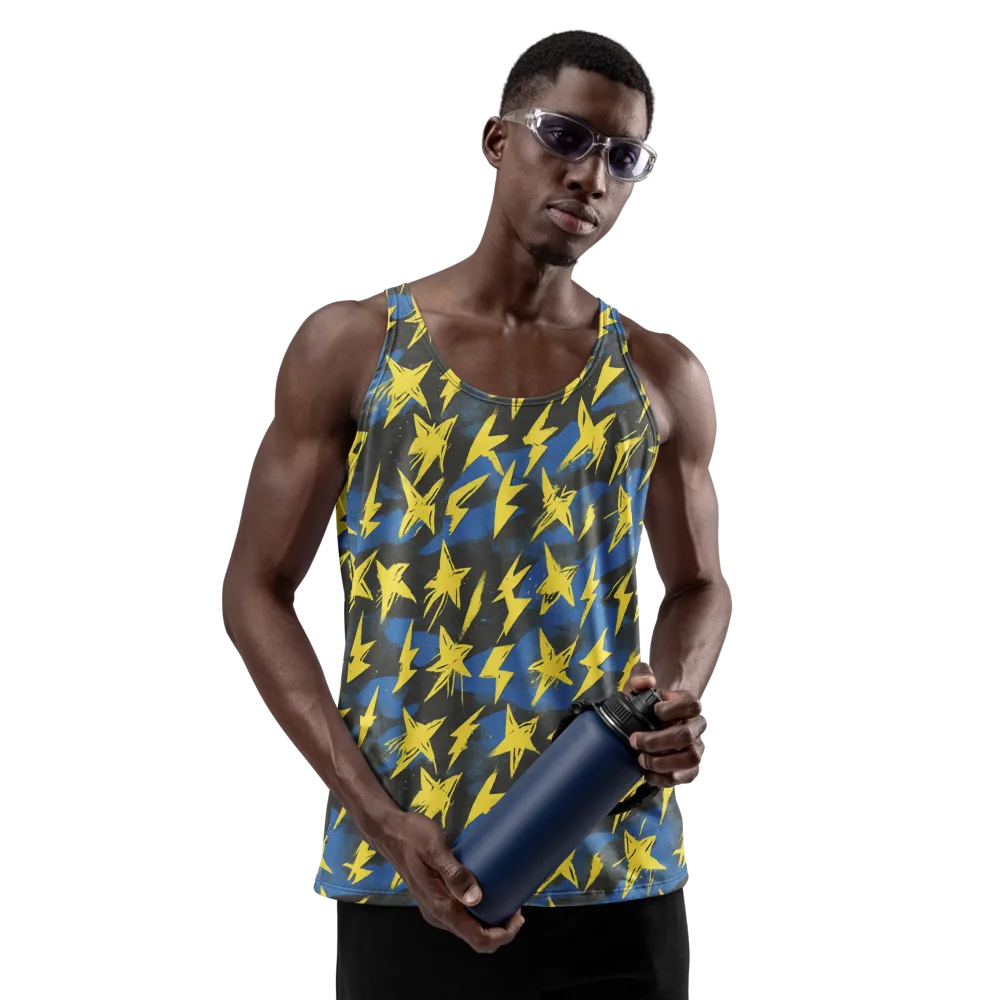 Electric Wildflower on Men's Tank Top — Front