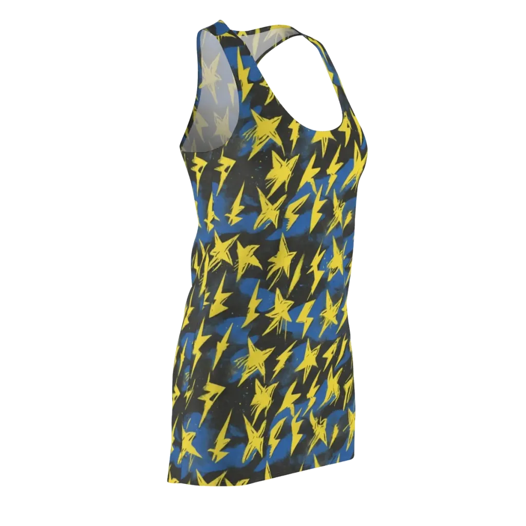 Electric Wildflower on Racerback Dress — Front Side