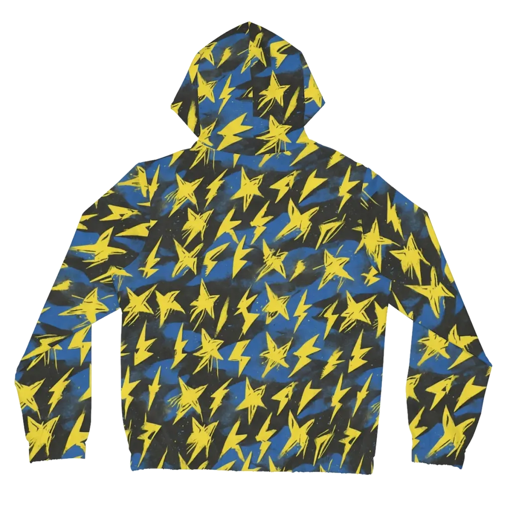 Electric Wildflower on Women's Full-Zip Hoodie — Back